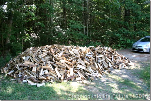 mountain of firewood